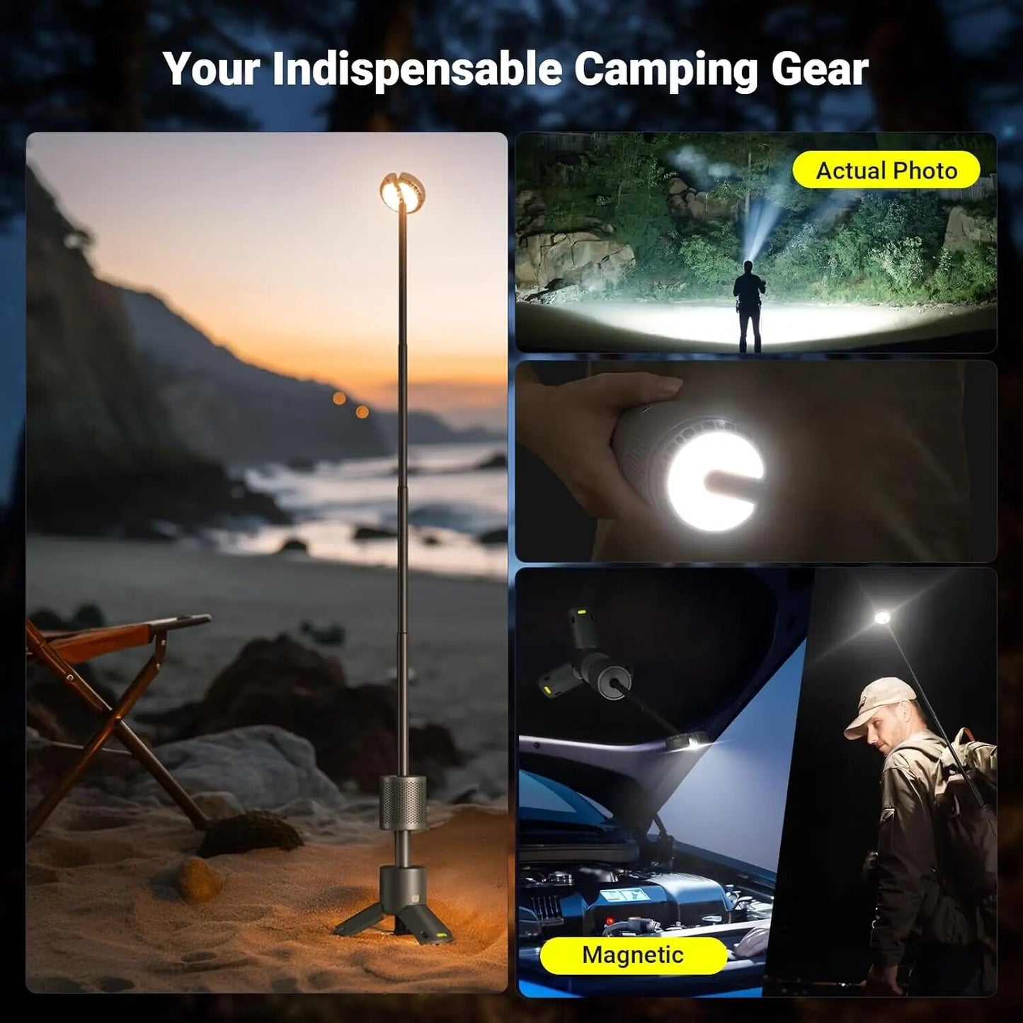 ECOVENTURA™ ALL IN ONE PORTABLE CAMPING LANTERN