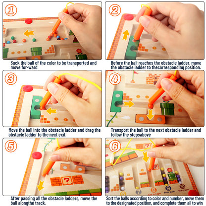 Wooden Magnetic Maze - Education Game