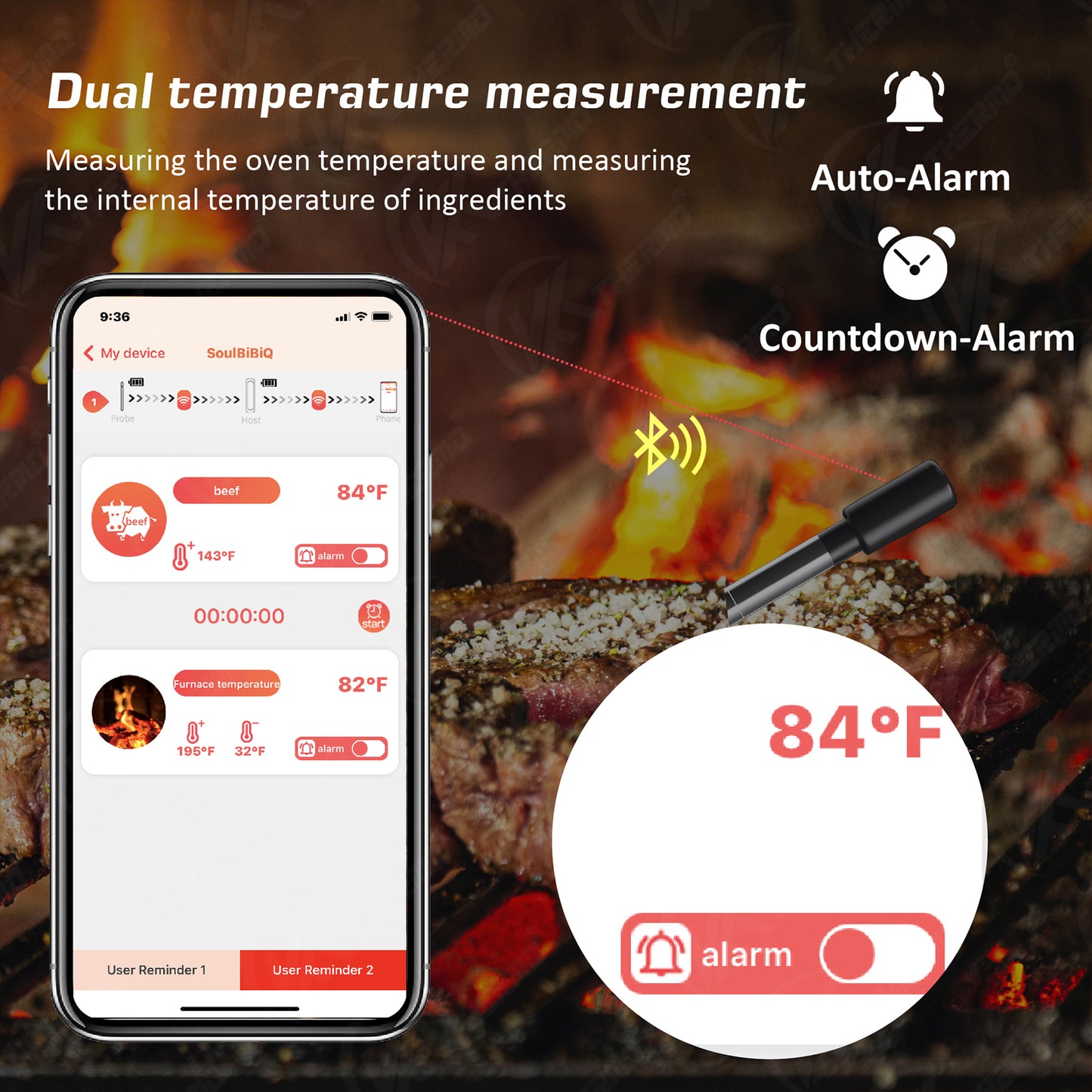 GRILLMASTER™ WIRELESS PRECISION BBQ THERMOMETER