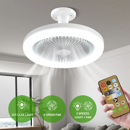 GLOWAIR™ - DUAL-FUNCTION CEILING FAN & LED LIGHT FIXTURE